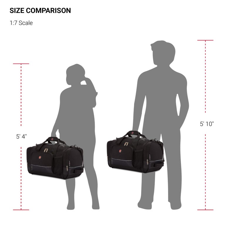 SwissGear Apex Duffle Bag for Travel and Gym with Bungee-Cord System - Image 5